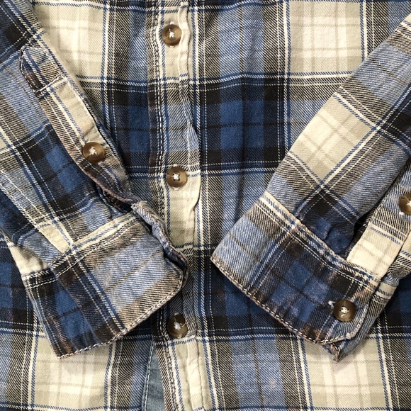 Rumors Original Faded Blue Plaid Button Down Shirt - Picture 6 of 15